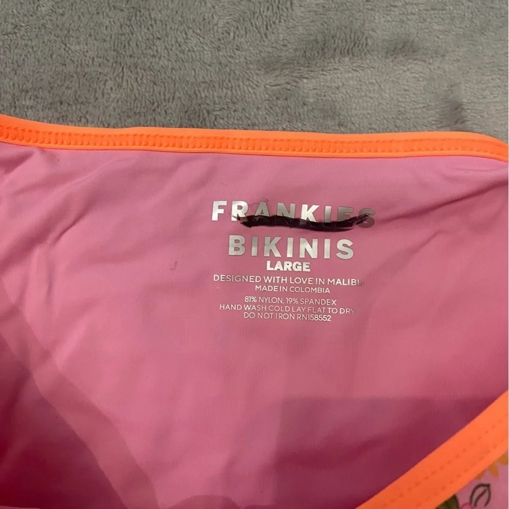 New! Frankies Bikinis Full Moon Floral Bikini Bottom in Queens Bath 10732